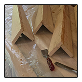 Different angle of Tapered Oak Legs for Treehugger Table