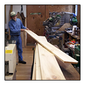 Wallace Baird Prepares the Lumber
