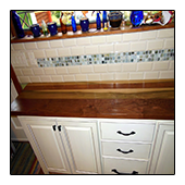 Front View of Mixed Species Walnut Cherry Poplar Sustainable Tabletop